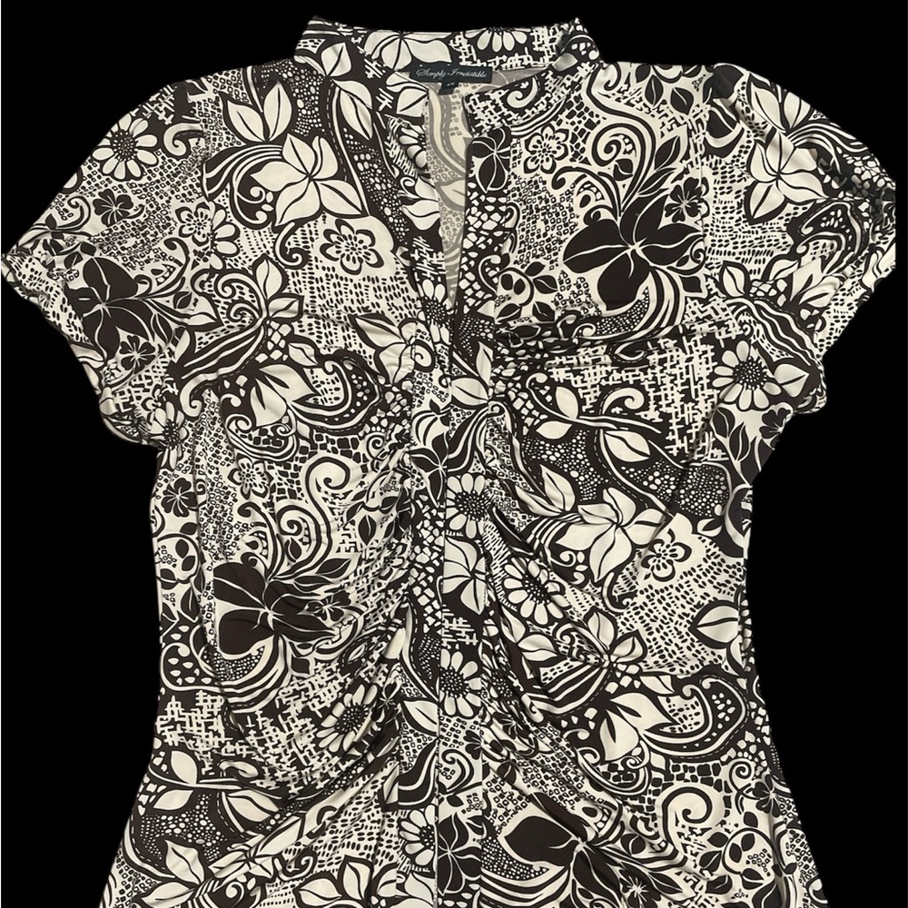 Simply Irresistible Brown and Beige Floral Blouse